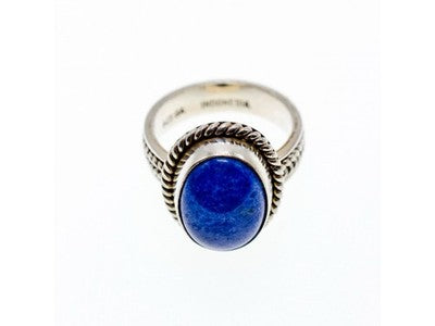 Vintage 925 Sterling Silver Sodalite Ring Size 5.5