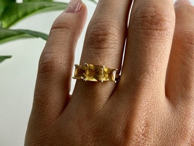 10K Yellow Gold Heliodor Ring Size 7.25
