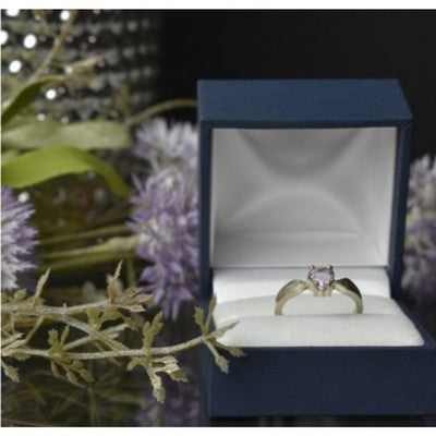 925 Sterling Silver Amethyst Ring Size 6.5
