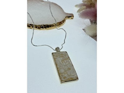 925 Sterling Silver Ivory Chain With Pendant