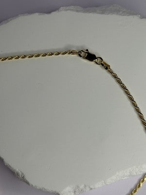 925 Sterling Silver Gold Plated Chain Length 18 Inch