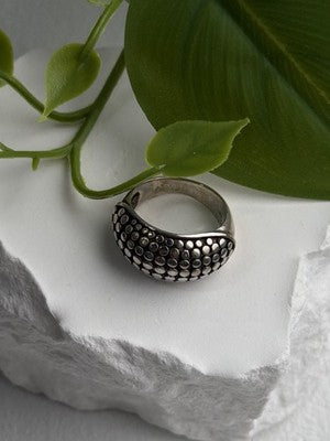 Vintage 925 Sterling Silver Dome Bubble Ring Size 7