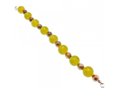 Beautiful Bracelet with Agate & Sterling Silver Clasp "Grape"