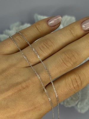 14K WHITE GOLD DIAMOND FLOWER 0.85 CARAT NECKLACE LENGTH 18 INCH