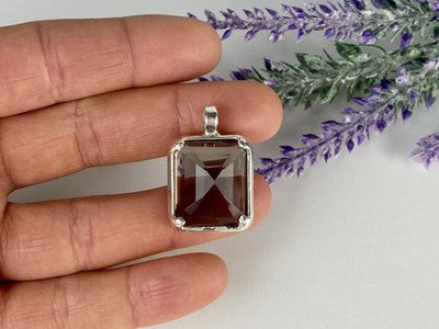 925 Sterling Silver Brown Tourmaline Pendant