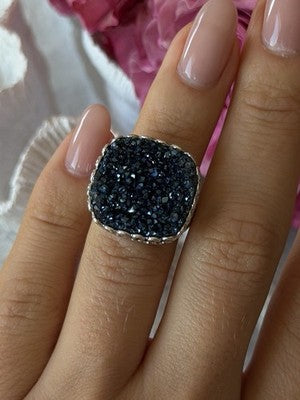 Beautiful 925 Sterling Silver Marcasite Ring Size 5