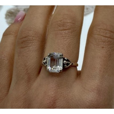 925 Sterling Silver CZ "Classic" Ring Size 8
