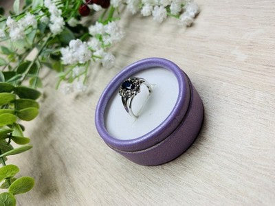 925 Sterling Silver Black Spinel Ring Size 6.5
