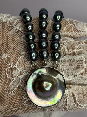 925 Sterling Silver Unique Bracelet Freshwater Pearls Lenght 8 Inch