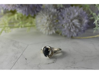 925 Sterling Silver Spinel & Quartz Ring Size 6.5