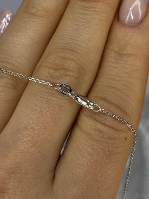 14K WHITE GOLD DIAMOND FLOWER 0.85 CARAT NECKLACE LENGTH 18 INCH