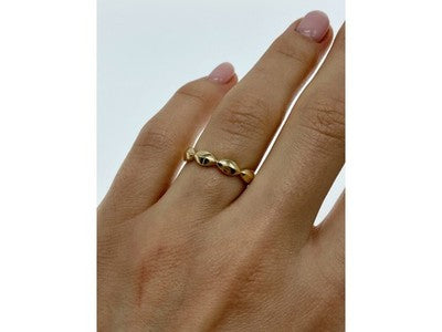 925 Sterling Silver Gold Plated Ring Size 6.5