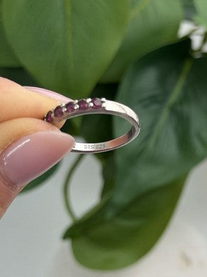 925 Sterling Silver Spinel Ring Size 8