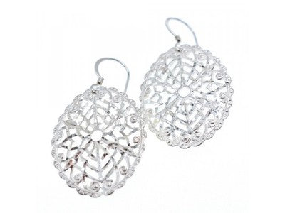 925 Sterling Silver Openwork Earrings