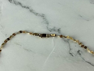 925 Sterling Silver Gold Plated Necklace Italy