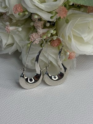 Elegant 925 Sterling Silver Earrings Length 1.90 Inch