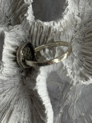 Unique Design 925 Sterling Silver Cz Ring Size 8