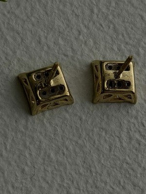 10K Yellow Gold 0.50 ctw Diamonds Stud Earrings