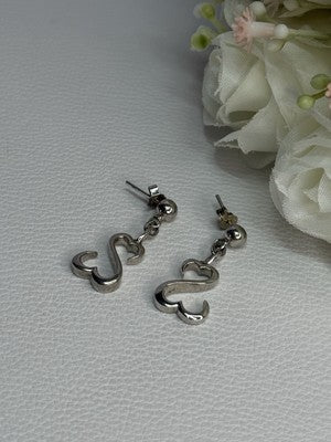 Beautiful 925 Sterling Silver Earrings Length 1.15 Inch