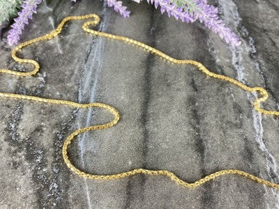 925 Sterling Silver Gold Plated Chain Milor Italy 30.3 In