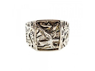 Men'S 925 Sterling Silver "Eagle" Ring Size 9