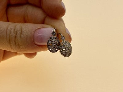 Vintage 925 Sterling Silver CZ Earrings