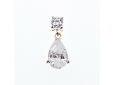 925 Sterling Silver CZ "Drop" Pendant