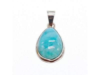 925 Sterling Silver Larimar Pendant