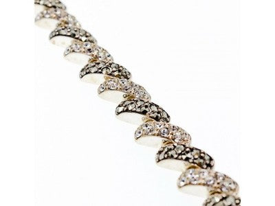 925 Sterling Silver CZ & Marcasites Bracelet