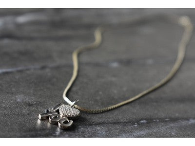 925 Sterling Silver CZ "I Love You" ?Hain With Pendant Italy