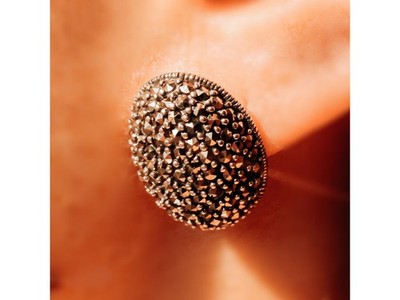 925 Sterling Silver Marcasites Stud Earrings