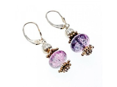 925 Sterling Silver Amethyst Earrings