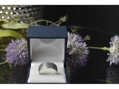 925 Sterling Silver CZ Band Ring Size 10