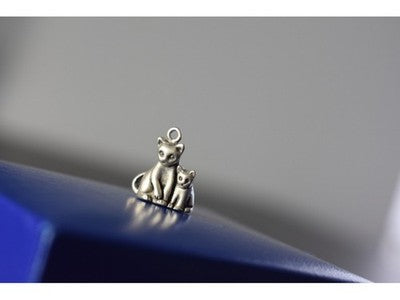 925 Sterling Silver Cats Pendant