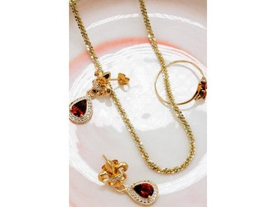 925 Sterling Silver Gold Plated Chain-Necklace Italy 20 In