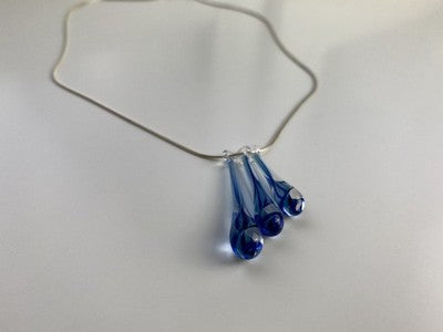 925 Sterling Silver Jewelry Glass Chain With Pendant