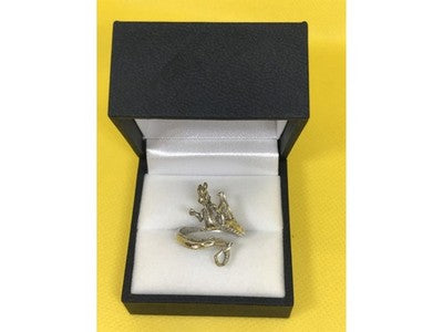925 Sterling Silver "Dragon" Ring Size 8 (Adjustable)