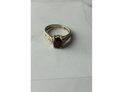 Vintage 925 Sterling Silver Spessartine Ring Size 9