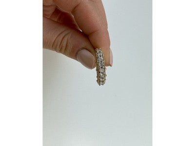 925 Sterling Silver Gold Plated White CZ Ring Size 7