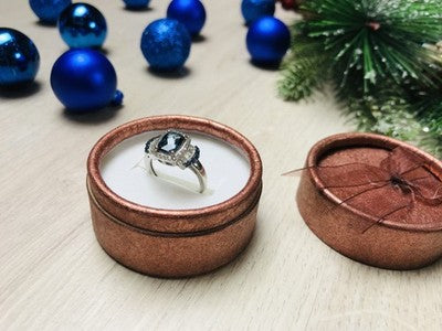 925 Sterling Silver Aquamarines Ring Size 7