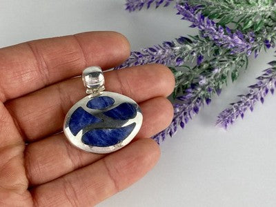 925 Sterling Silver Sodalite Pendant