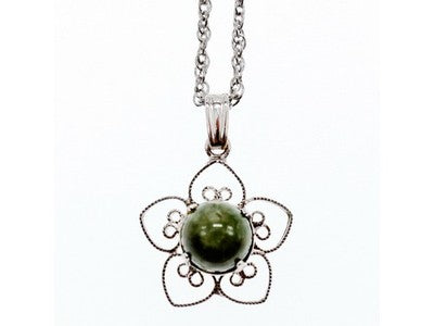 925 Sterling Silver Agate Chain With Pendant