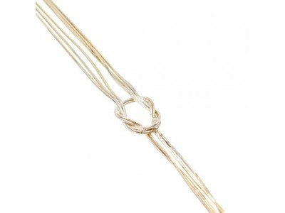 Milor 925 Sterling Silver "Three Chains" Necklace Italy