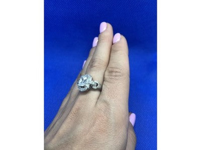 925 Sterling Silver CZ Ring Size 8