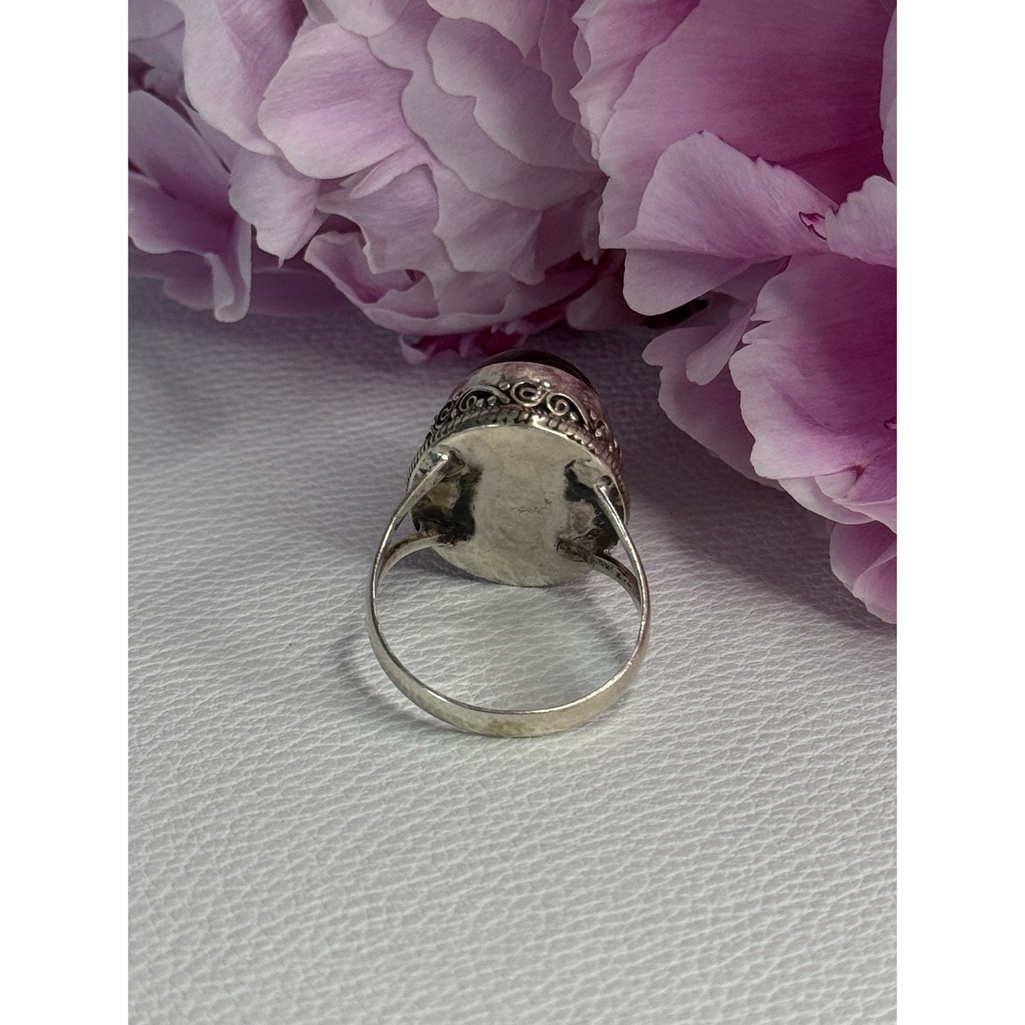 VINTAGE 925 STERLING SILVER TIGER EYE RING SIZE 9