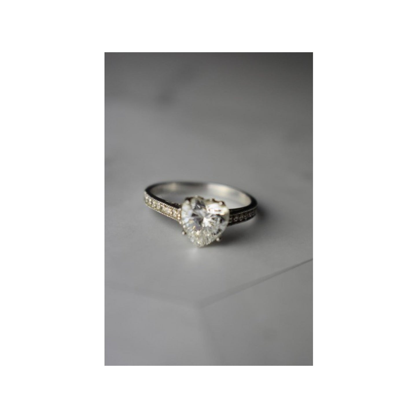 925 STERLING SILVER CZ "HEART" RING SIZE 8