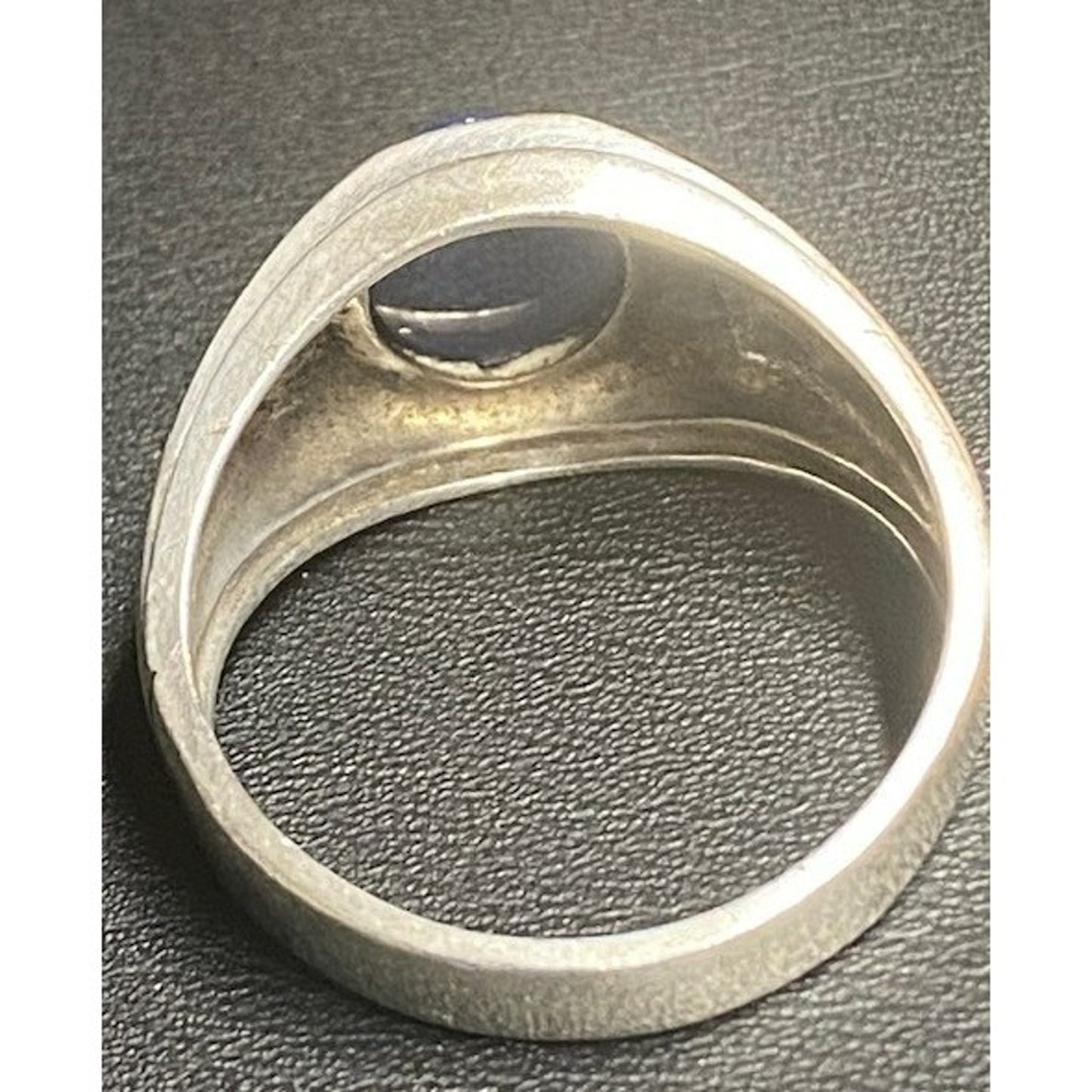 MEN'S 925 STERLING SILVER AND STAR SAPPHIRE RING SIZE 9.5 SKY