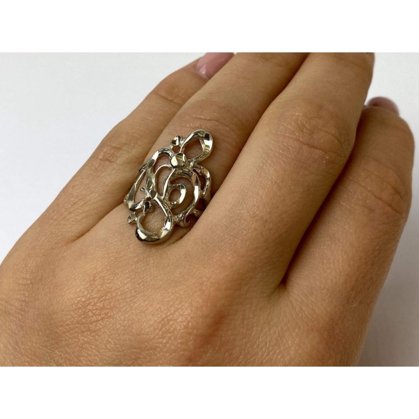 925 STERLING SILVER RING SIZE 6.5 ITALY