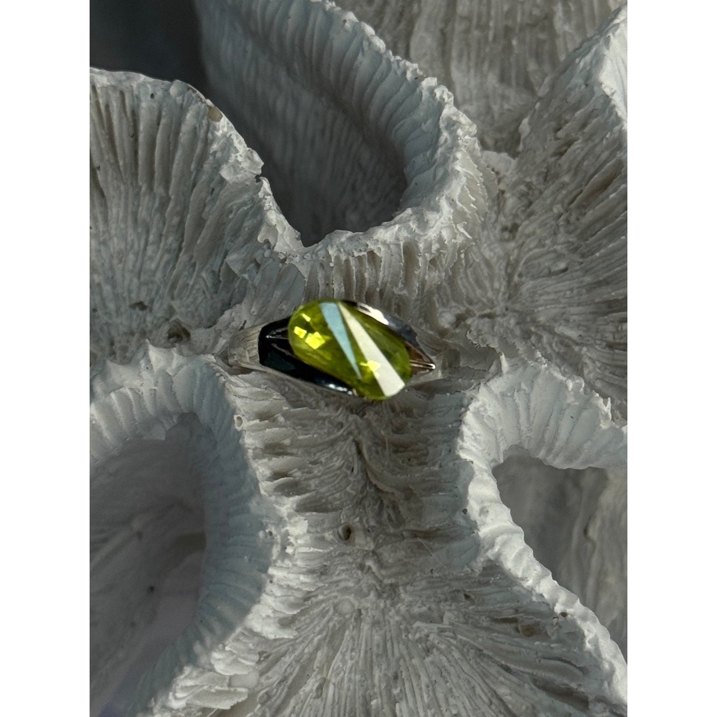 925 STERLING SILVER TOURMALINE RING SIZE 6