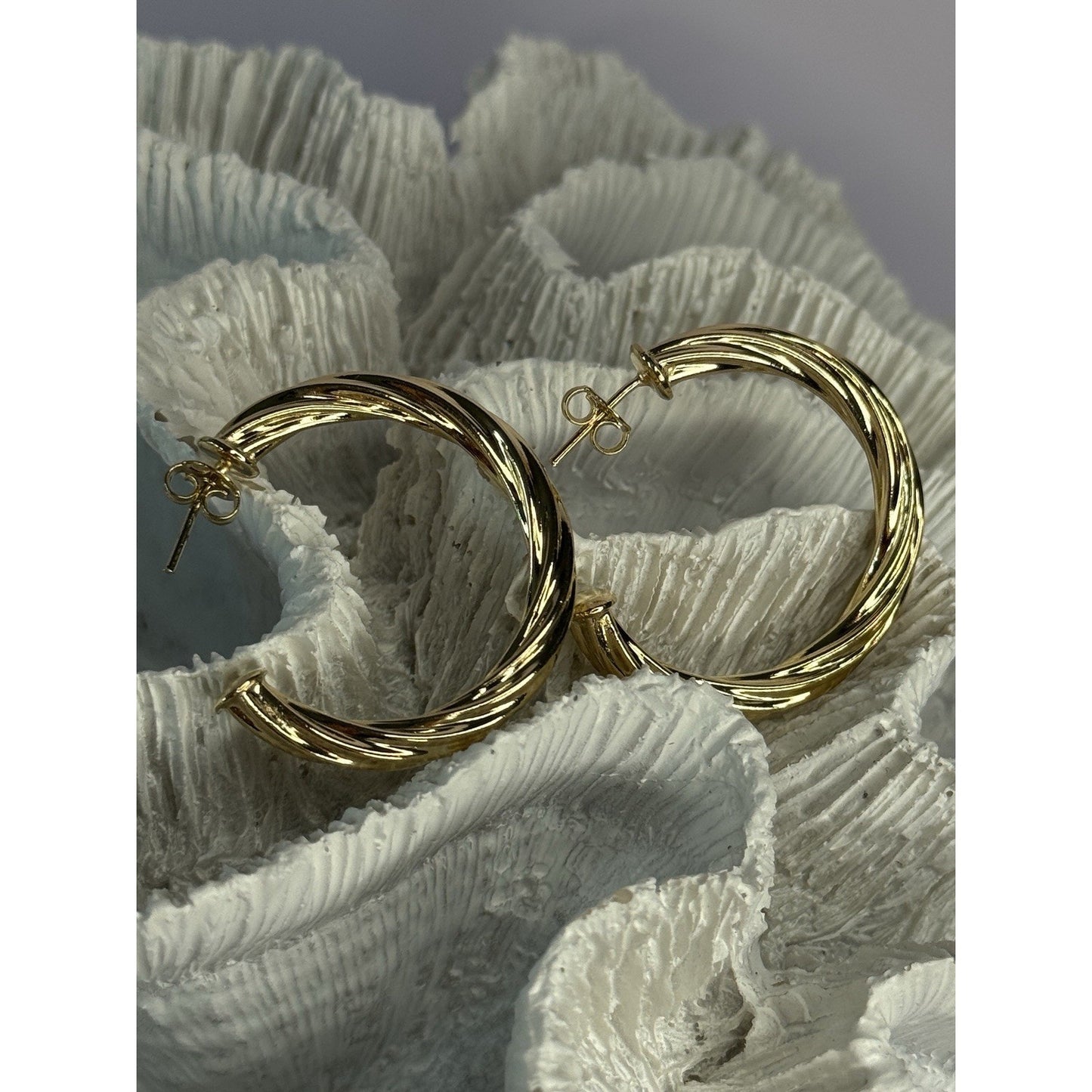 GOLD PLATED EARRINGS LENGTH 1.25 INCH